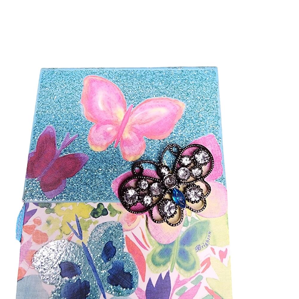 Brighton Jeweled Butterfly Note Pad NEW & Small Dustbag - Picture 3 of 4